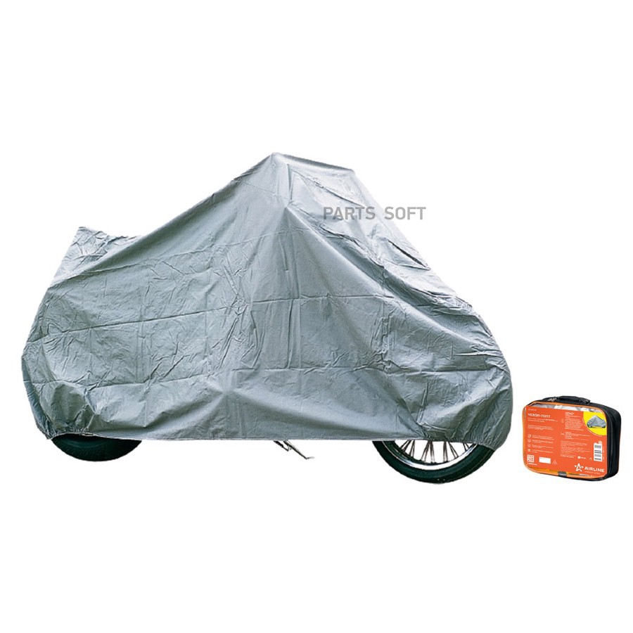 Тент для укрытия мотоцикла (195x100x120 см) "AIRLINE" (водонепроницаемый, универсальный) - AIRLINE None None